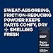 Grooming Lounge Super Powder - Mens Odor, Itch and Chafing Defense for the Groin, Body, and Feet - Friction Control and Excess Sweat Absorber - Anti-Chafe, Perspiration, Rash Relief Talcum - 4.8 oz
