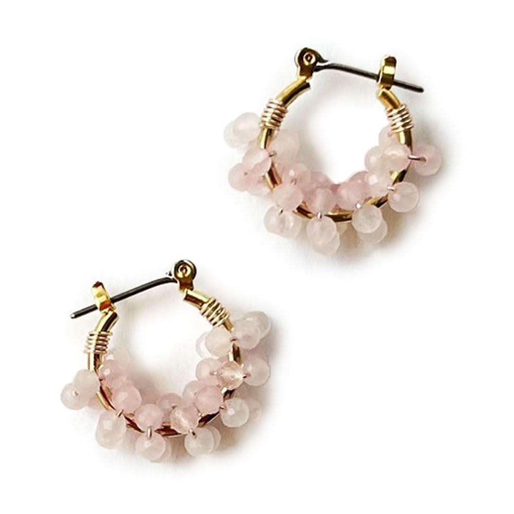 Amazon | jebi 天然石のつぶつぶフープピアス (ジェビ ハンドメイド