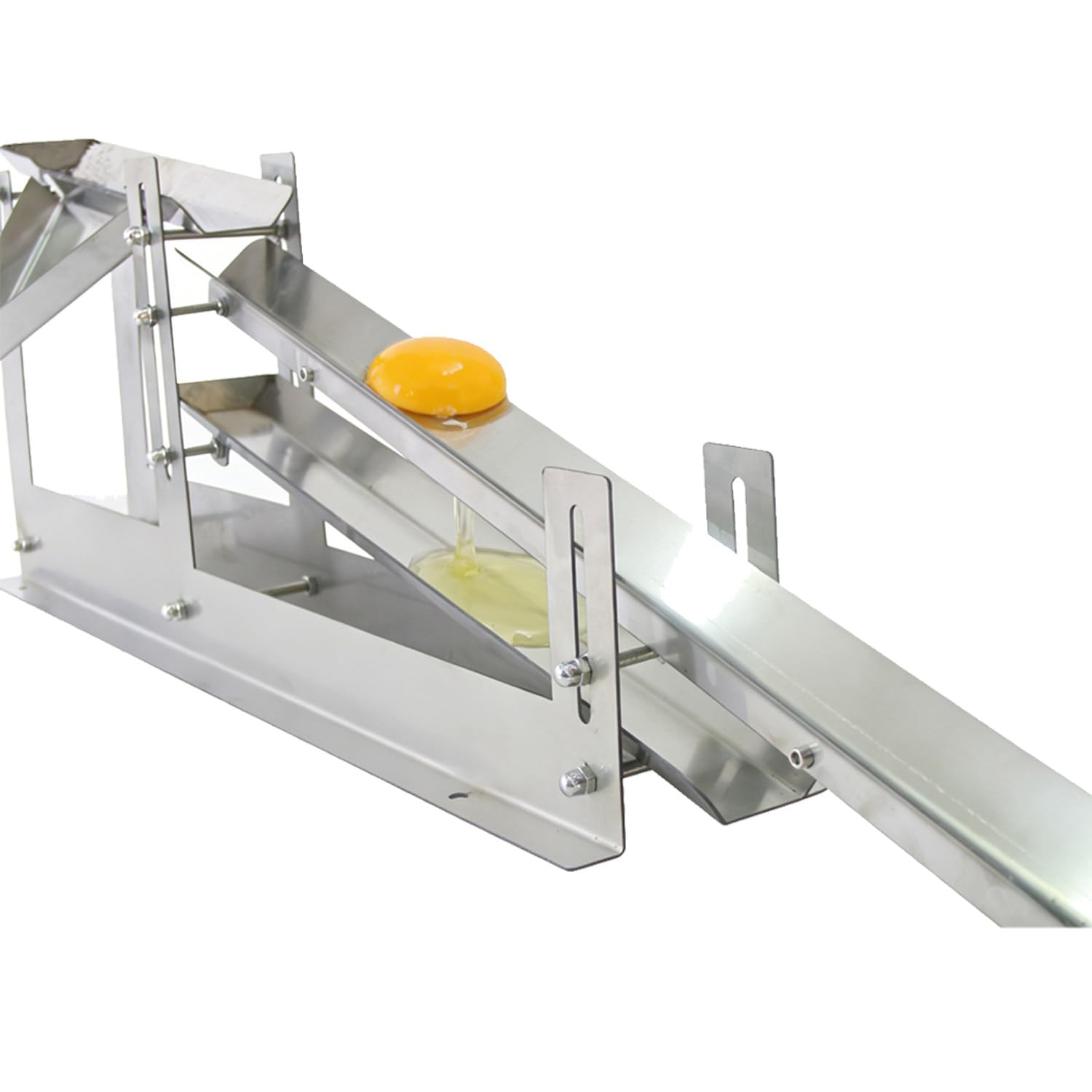 CelyToe Commercial Egg Separator & Egg Yolk White Separator, Food-Grade 304 Stainless Steel, 2mm Thick Sturdy Frame, Rust-Proof Safe for Food Contact, Gravity-Design for High Efficiency Processing