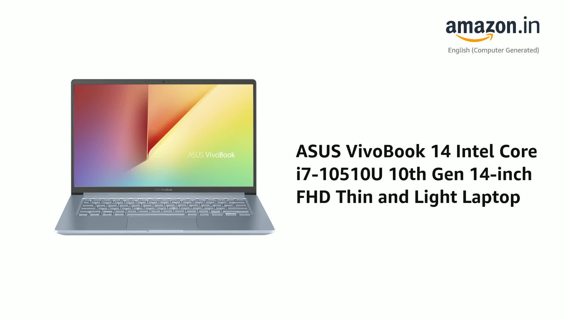 ASUS VivoBook 14 Intel Core i7-10510U 10th Gen 14-inch FHD Thin