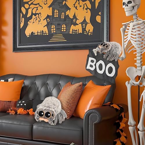 CelestiMingle Spider Plush Toy – 8.2 Inch Soft & Realistic Stuffed Spider with Big Eyes, Cute Halloween Simulation Animal Plush, for Kids & Adults on Halloween, Christmas, and Birthdays - Image 2
