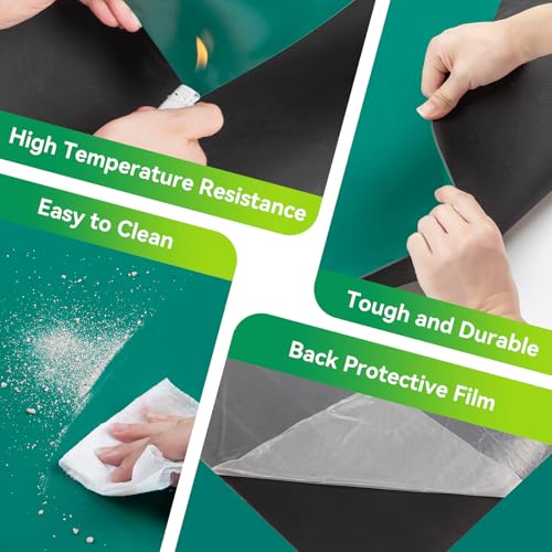 Image of 23.7 inch x 118 inch ESD Rubber Soldering Mat, Anti-Static High Temperature Resistant Grounding Mat for Desk, Circuit Board, Phone, PC, Tablet Repair