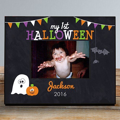 GiftsForYouNow Personalized First Halloween Frame, Holds a 3.5" x...
