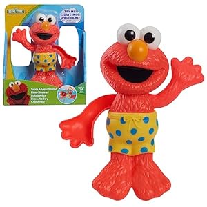 Sesame Street Swim and Splash Elmo Wind Up Bath and Pool Toy, Officially Licensed Kids Toys for Ages 2 Up by Just Play