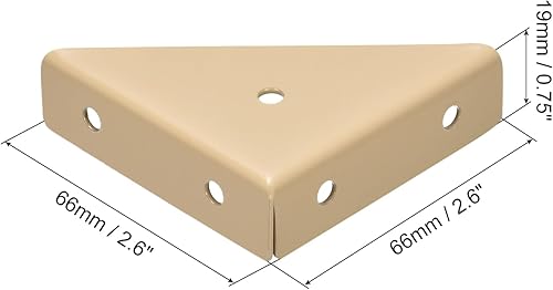 Miniatura 9 de uxcell 20 soportes de esquina angulares de 1.496 pulgadas x 1.496 pulgadas, soportes de acero laminado en frío con tornillos para borde de