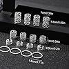 80 Stück Silber-Haarschmuck für Zöpfe, Schmuck für Haar, Manschetten-Clips für Dreadlock-Zubehör, Haarspiralen Clips Haarschmuck für Dreadlocks für Männer Frauen Mädchen und Jungen Zöpfe #1