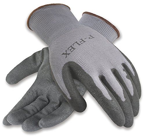 Galeton P-Flex Flexible Foamed Nitrile Palm Gloves, Black, (Pack of 12) Large 5985-L 12