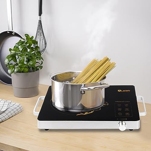 Image of Quba Infrared Induction Cooktop with timer function 2200w With Cooking Grill Radiant Cooktop (Black, Touch Panel)