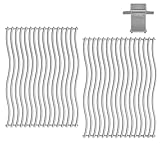 BBQration Grillteile für Napoleon Rogue 425 Rogue XT/SE 425, Freestyle 425S Series Grill, 2er-Pack Edelstahl-Grillrost-Ersatzteile für Napoleon Grillzubehör RXT425SIBPK-1 R425PK-1