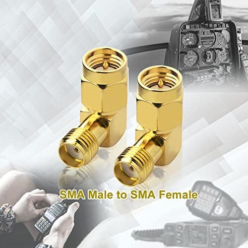 SMA 수-암 직각 90도 어댑터, 금 도금 50옴, 20팩 — 사진 2