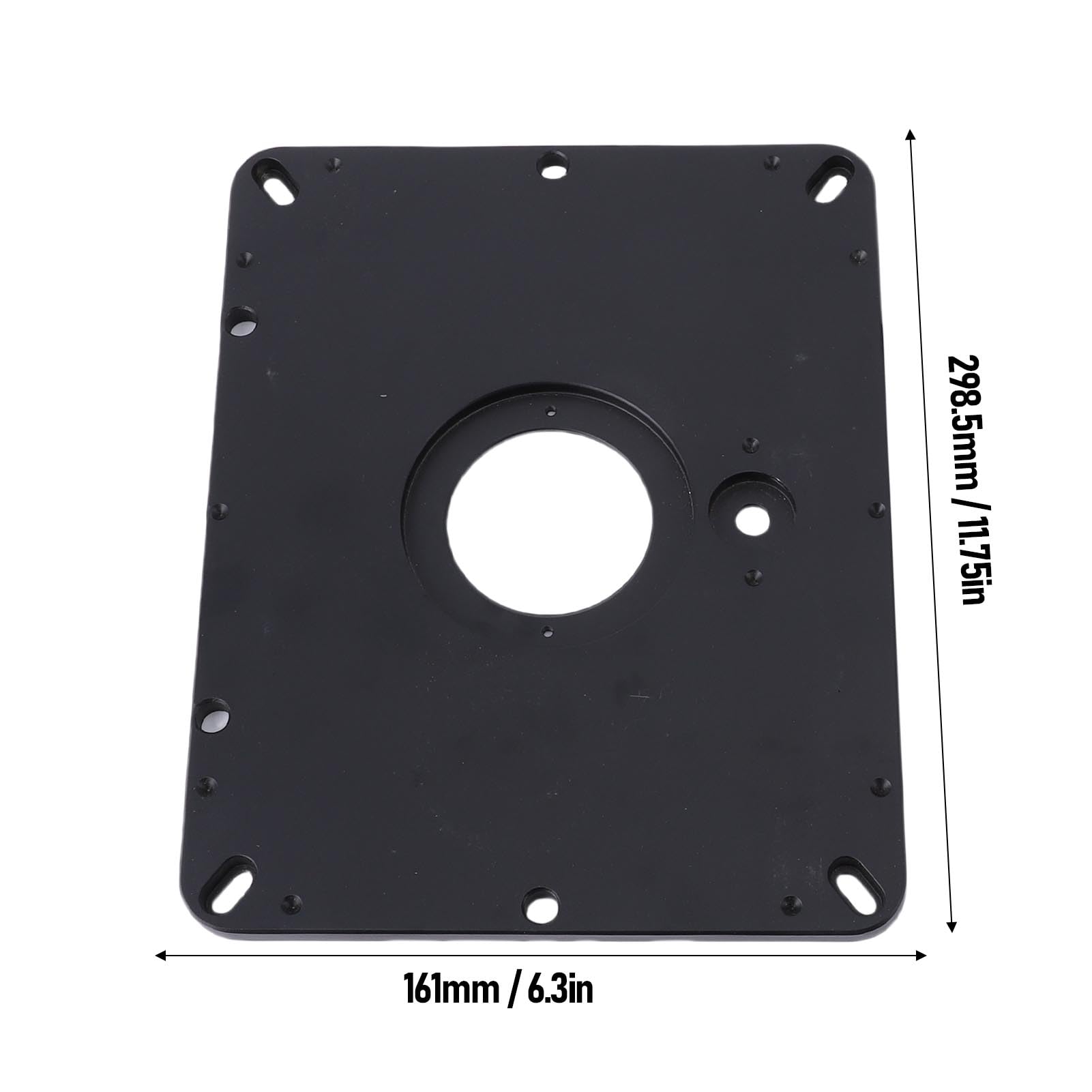 Elevador de fresadora de alta resistencia de ajuste universal DUIMIMI de 6,3 x 11,75 pulgadas con placa de 4 bujes de inserción, de aleación de aluminio. Mecanismo elevador de
