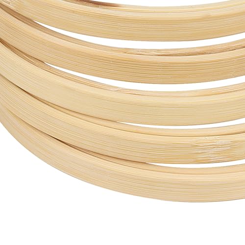 Image of SENJEOK 30PCS 5 Inch Embroidery Hoops, Bamboo Cross Stitch Rings, Round Embroidery Circle Ring for DIY, Sewing