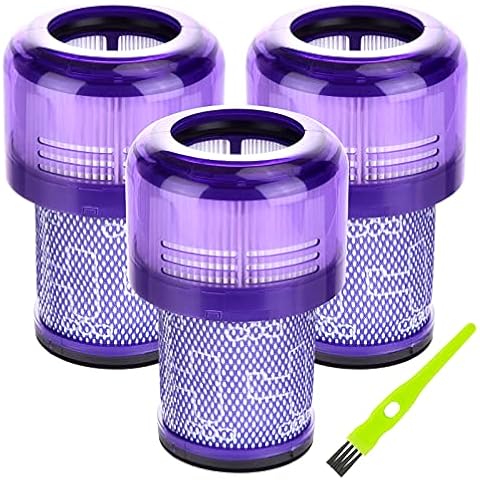 Hepa Filter für Dyson V12 Detect Slim Absolute Extra Waschbar 3 Stück V12 Filter Ersatzfilter Zubehör Cover