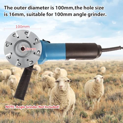 Image of 8 Blades Livestock Hoof Trimming Grinding Wheel Sheep Cattles Horses Cow Trimming Plate Wood Carving Disc Aluminum Alloy Electric Angle Grinder Attachments Tool