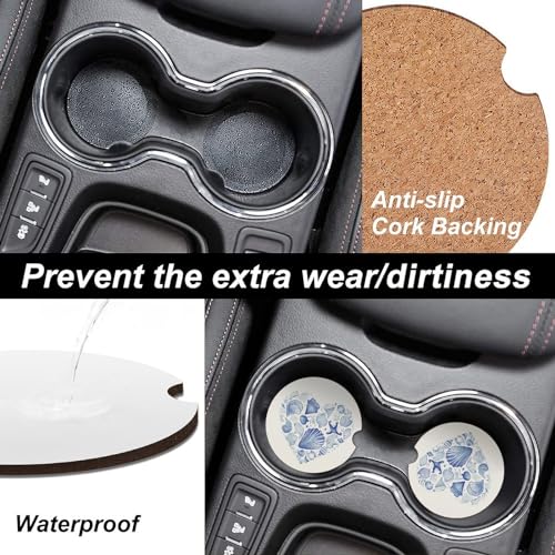 4 Coasters para Porta Vasos de Auto de Madera Eco-Friendly miniatura 3