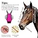 Horse Mask Equestrian Supplies Prevent-Mosquito Cover Mesh Fly Protective for Horse(Rose red)