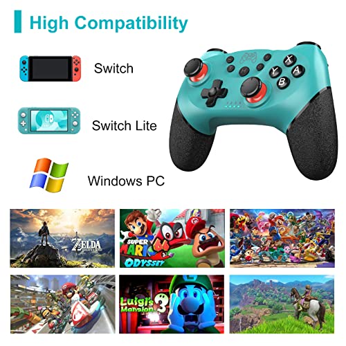 Sefitopher Wireless Switch Controller, Pro Controller Compatible For Switch/Switch Lite/Switch Oled, Pc Controller Support Gyro Axis Sensor, Dual Vibration Turbo Function, Ergonomic Non-Slip, Wakeup And Screenshot #TOP3