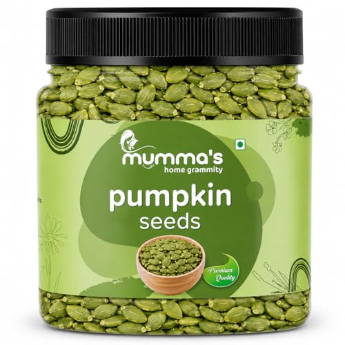 Image of MUMMA'S HOME GRAMITY Premium Raw Pumpkin Seeds 500g | Protein-Rich Seeds for Eating | Natural Healthy Snack | Source of Fiber & Nutrients | Raw Pumpkin Kernels for Salads, Smoothies & Daily Diet