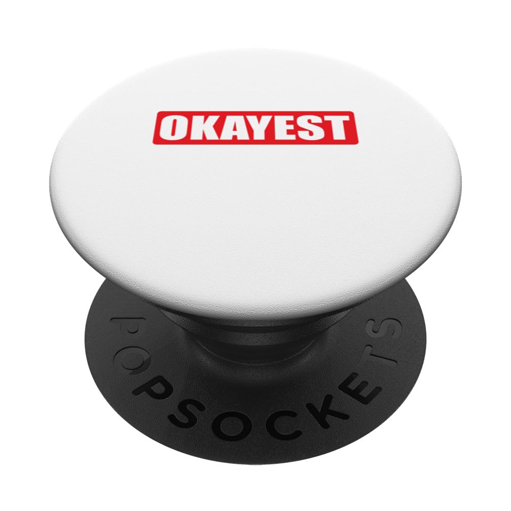 Funny Curator Shirt - World's Okayest Curator PopSockets Swappable PopGrip, Black
