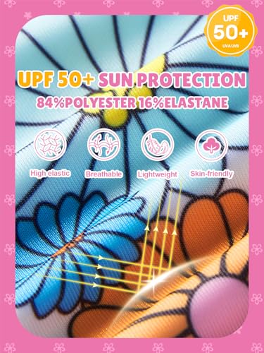 Image of Angel season Girls Swimsuits Kids Bathing Suit One Piece Swimwear with UPF 50+ Cute