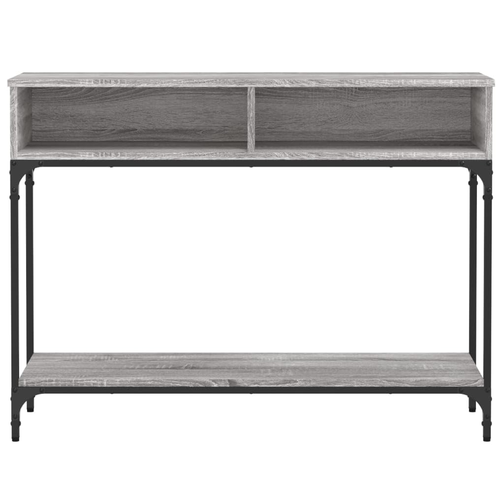 Tavolo consolle grigio Sonoma, 100 x 30,5 x 75 cm, in metallo