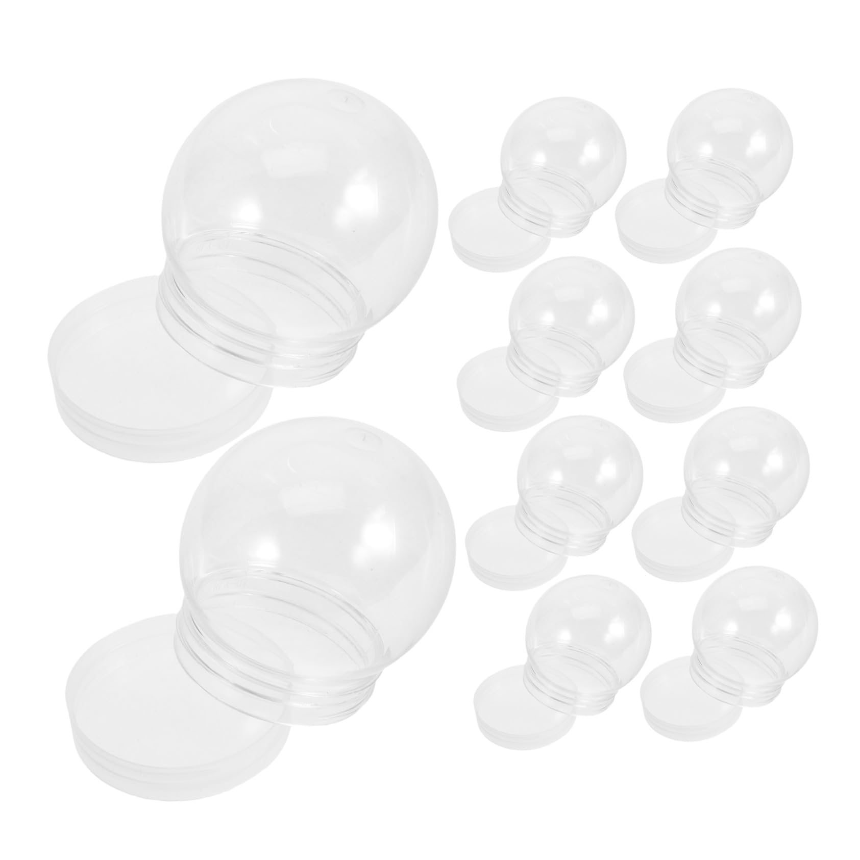 Boule à Neige Transparente Soi-même 150ml en Plastique Ronde Lot de 24 Pièces Haute Transparence Loisirs Créatifs Décoration De Noël