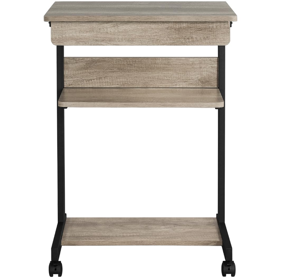 Scrivania Computer Yaheetech Angolare - 56x51x79.5 Cm, Con Ruote, Tastiera Scorrevole | Per Ufficio, Casa - Foto 2