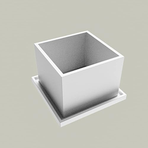 Miniatura 8 de CLIMBBIRD Molde de silicona para maceta de hormigón de gran tamaño para fundición de hormigón, moldes cilíndricos grandes de cemento con bandeja,