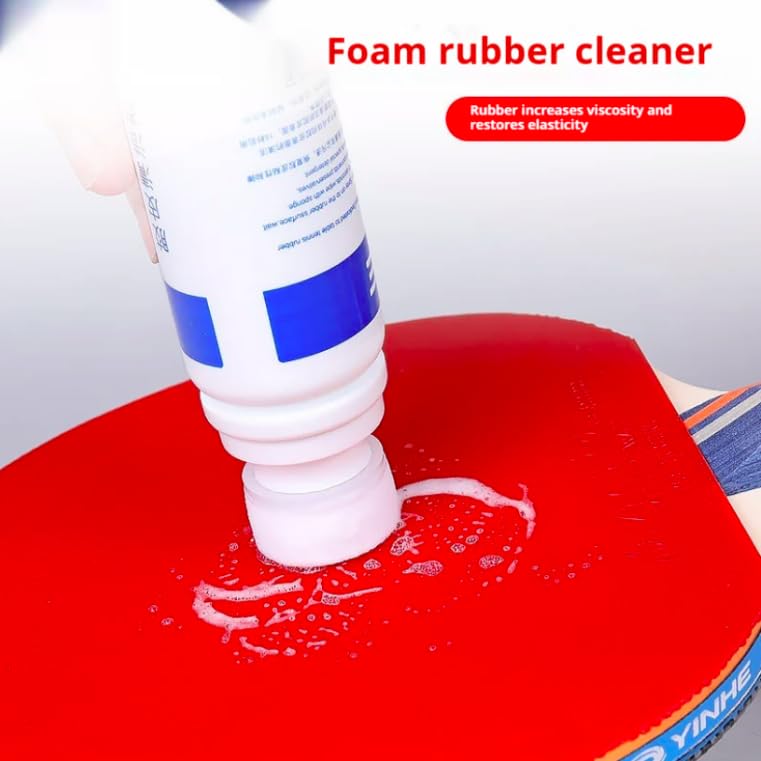 Yinhe Rubber Cleaner and Conditioner with Foam + Sponge 75 ml β Professional Table Tennis Rubber Cleaning Solution, Spin Speed and Grip Recovery, Deep Clean Formula for Rubbers 2