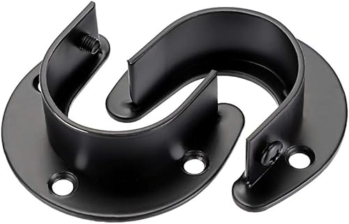 Miniatura 3 de OwnMy Paquete de 4 soportes para barra de armario de 1-12 pulgadas de diámetro, acero inoxidable en forma de U, soporte de barra de barra de brida