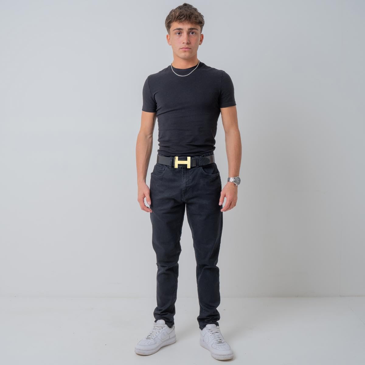 BELTINGER Designer Gürtel HENRY aus Vollrindleder 4 cm | Eleganter Ledergürtel für Damen und Herren 40mm | Gold glänzend