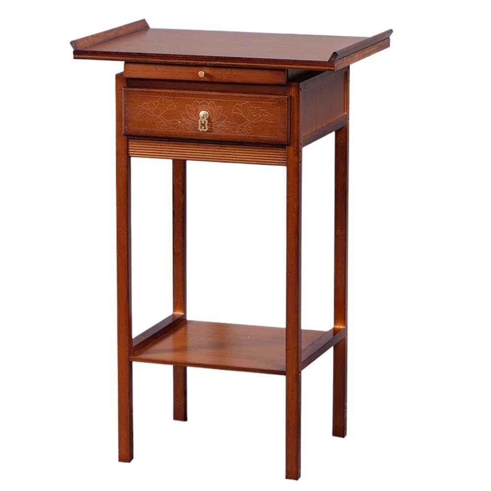 buddha statue display table Desktop Altar Cabinet, Solid Wood Display