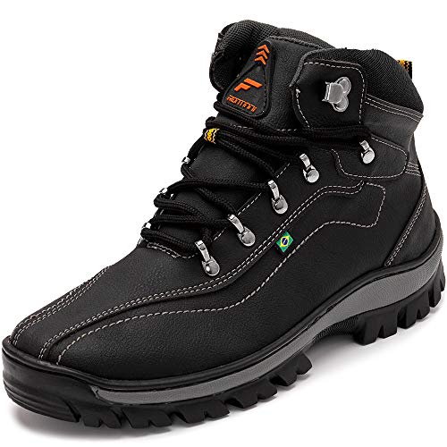 Bota Coturno Adventure Masculino Militar Confort (38, Preto)