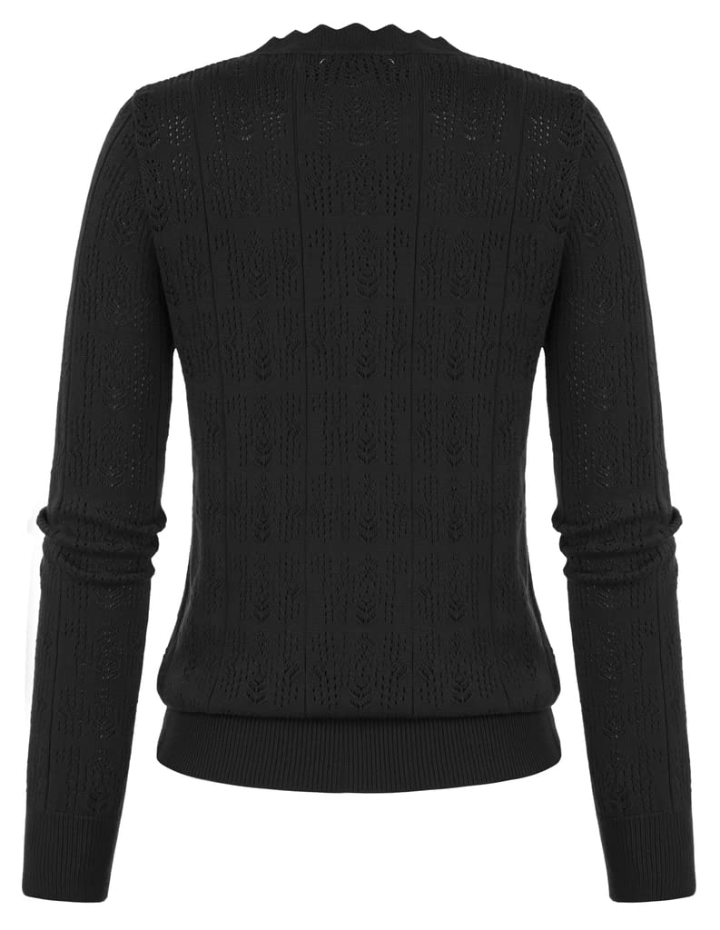 GRACE KARIN Cardigan a Maglia Vintage Donna a Manica Lunga a Tinta Unita con Scollo a V con Bottoni
