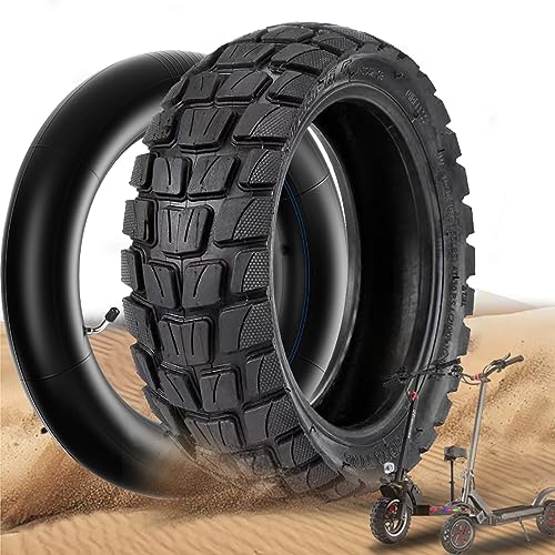 GLDYTIMES 10x2.75-6.5 10 Inch Off-road Rubber Outer Tire with Inner Tube for Speedway 5 Dualtron 3 Hover-1 Alpha JOYOR S Hiboy Titan PRO Electric Scooter Explosion-Proof Shockproof Super-Grip