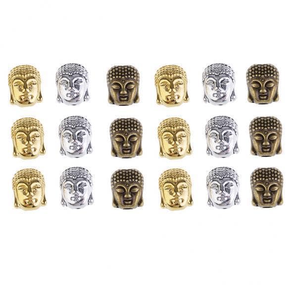 SNAPPSY 5x18 Pieces Buddha Head Shape Loose Beads Jewelry Making Charms Accessories-image-18