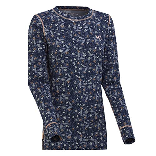 Kari Traa Women's Fryd Base Layer Top - Long Sleeve Synthetic Thermal Shirt Naval Medium