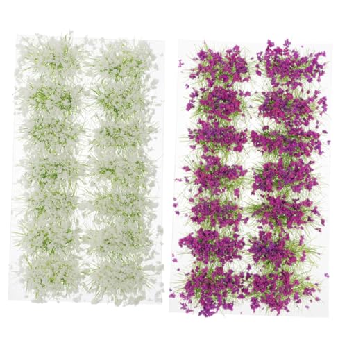 GRADENEVE 2 Cajas cobertizo de Hierba Artificial Yermo Miniaturas césped Artifical decoración Jardin decoración de mechones de Hierba Falsa DIY Mesa de Arena decoración de Hierba Resina