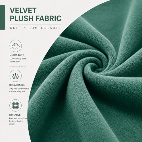Image of Namdev Art's Velvet Sofa Cushion 21x22x5 Inch | High Density 32 Foam Seat Cushion | Soft & Comfortable Sofa Gaddi with Zip Cover | Multipurpose Cushion for Sofa Chair (Green)