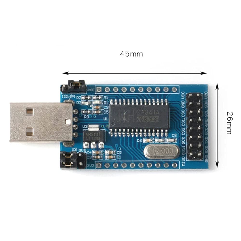 Modulo Convertitore Porta USB CH341A Parallelo Seriale UART IIC SPI TTL ISP EPP MEM Componenti - Foto 10