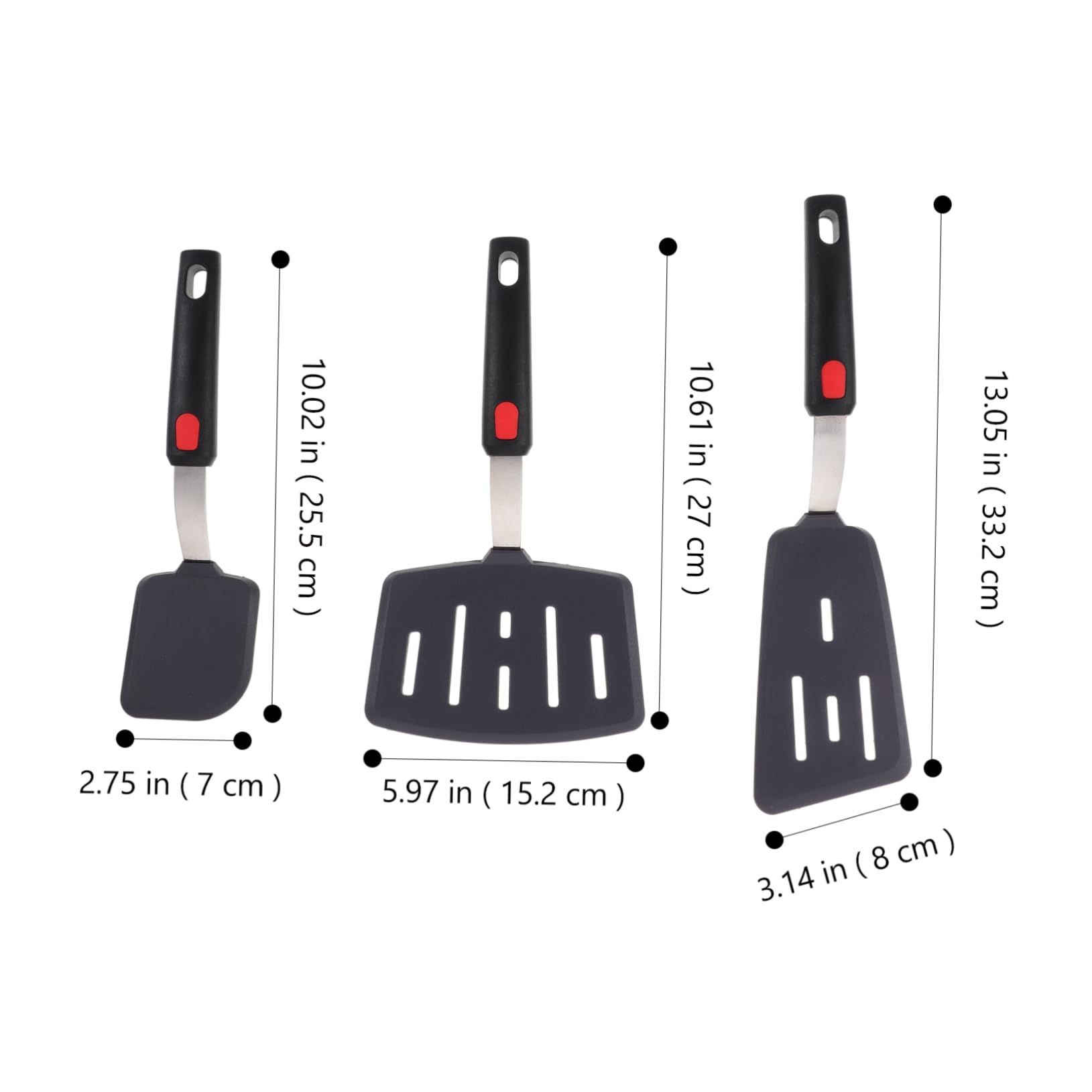 Yardwe 3 Set Spatole Silicone Riutilizzabili Per Cucinare Utensili Multifunzionali Per Wok Antiaderenti E Facili Da Per Pancake E Frittate 3 Pezzi * 3