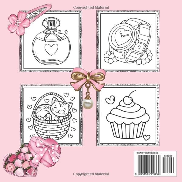 Soft Girl Coloring Book - Simple And Relaxing: Bold and Easy Coloring Pages With Just Girly Things For Adults and Teens Who Love Soft Girl Aesthetic Gifts image 3