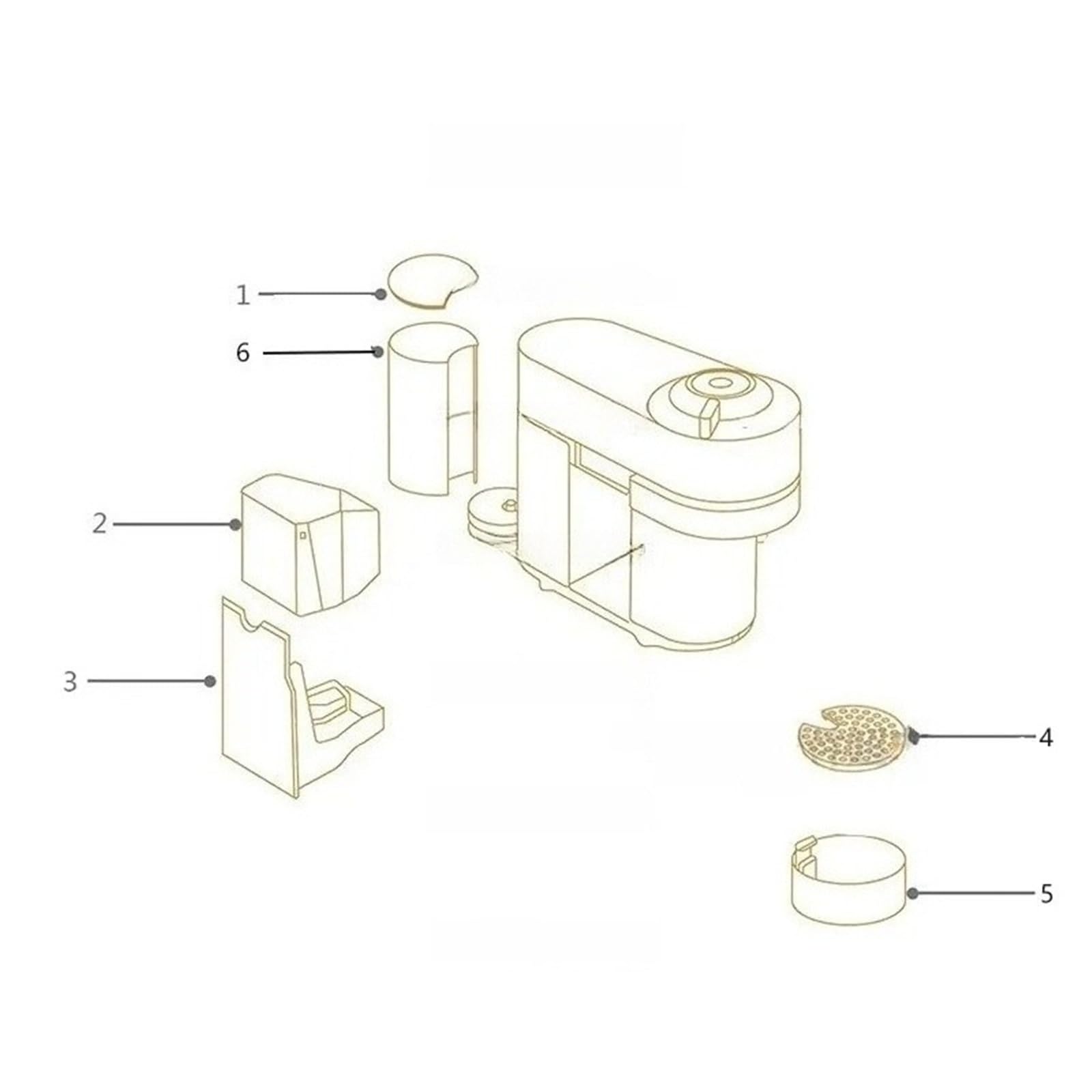 Accesorio De Cubierta De Tanque De Agua Adecuado, Compatible Con Nespresso, Cafetera De Cápsulas Vertuo Pop