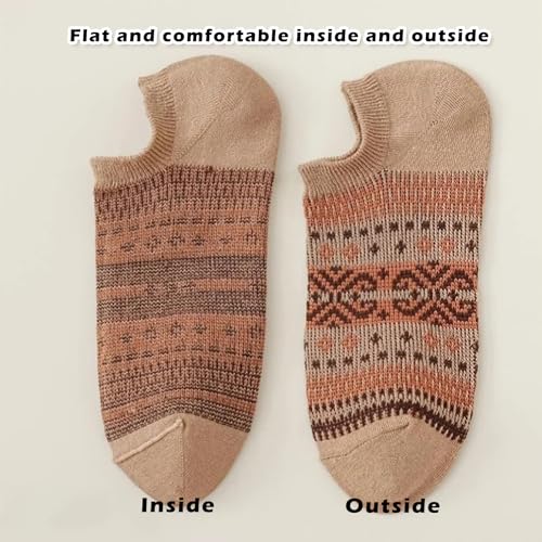 Womens Cute No Show Socks 4/5/6/7/8 Pairs - Aesthetic Non Slip Invisible Low Cut for Flats Loafers Breathable Soft2