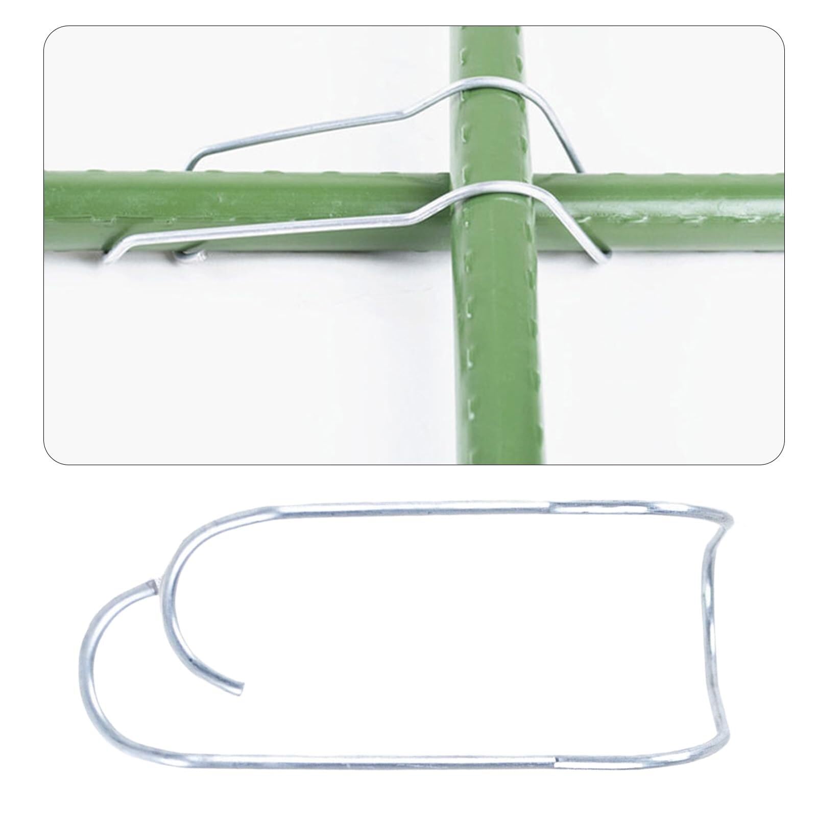 Clips pour Tuteurs de Plantes - Attaches Métalliques pour Plantes Grimpantes dans Le Jardin ou la Serre(304 Stainless Steel,20MM)