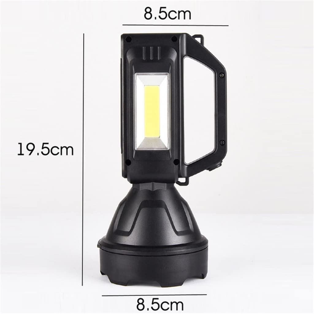 Lámpara portátil, Faro Recargable por USB, Reflector de Largo Alcance de Alta Potencia, Linterna Deslumbrante, lámpara portátil para Exteriores (A 19,5 * 8,5 cm)