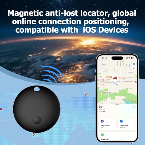 Image of Mini GPS Tracker for Vehicles, No Monthly Fees, Bluetooth Tracker Tag | Magnetic Tracker for Car, IP67 Waterproof, 12 Months Battery Life, No Subscription, Tracking Tag for Cars Bikes Luggage