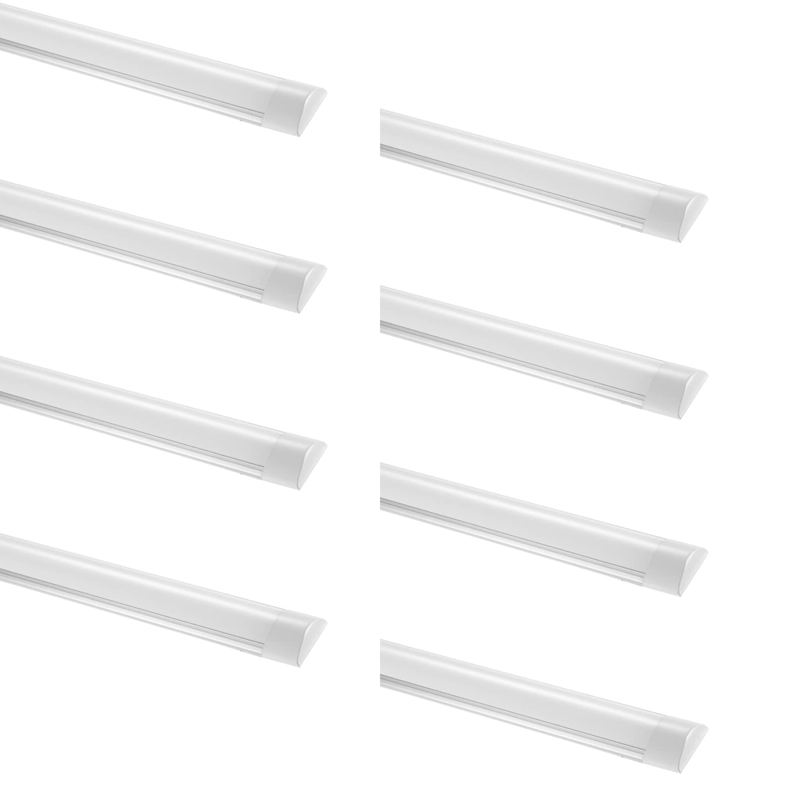 8 PCS 40W LED Tubo de Luz, 4800LM 4ft 120CM Lámpara LED de Techo, Blanco Cálido 3000K 130°Ángulo Luz de Lámpara LED Tubo para Sala de Estar, Baño, Cocina, Garaje, Oficina, Almacén