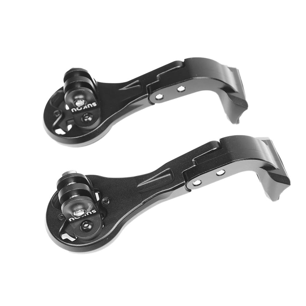 Support d'ordinateur pour GPS Garmin - Compatible avec Trek Madone pour slr 7/9, Wahoo, Bryton, ABS - Support de potence de vélo avec bases et vis - Noir