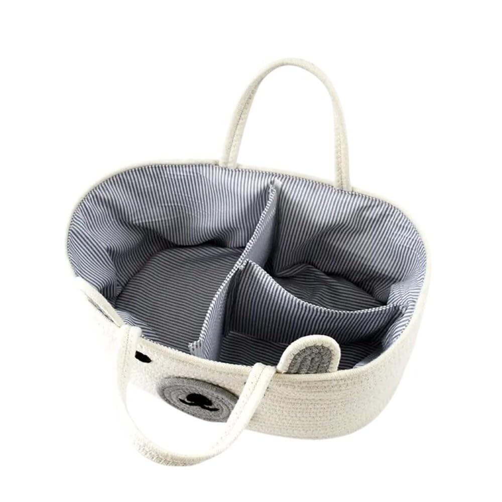 Organizador de pañales para bebé, cesta de regalo bebé, canastilla, cestas bebé, canastilla bebé recién nacido, regalo bebé, pañales bebé recién nacido, cesta regalo (BLANCO)